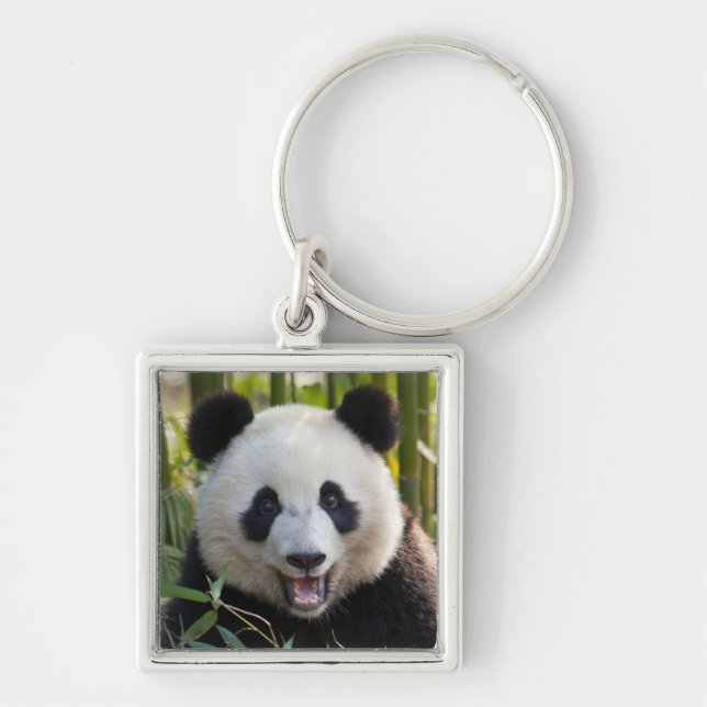 Llavero Retrato de Panda Sonriente (Frente)
