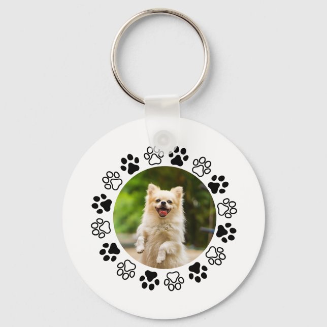 Llavero retrato de perro canino personalizable  (Anverso)