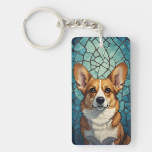 Llavero Retrato de Perro Corgi para Amantes de los Perros