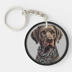 Llavero Retrato de perro Labrador marrón lindo para amante