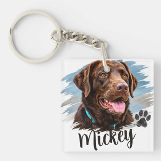 Llavero Retrato de Perro Personalizado