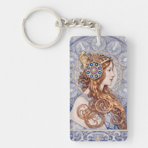 Llavero Retrato de Reina Art Nouveau