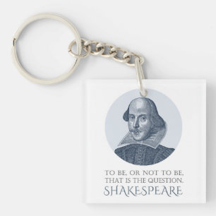 Llavero Retrato de Shakespeare con ser o no ser citado