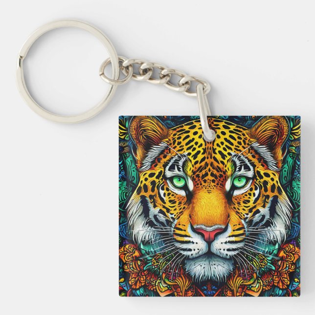 Llavero Retrato de tigre (Frente)