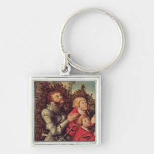 Llavero Retrato de un caballero con sus dos hijos