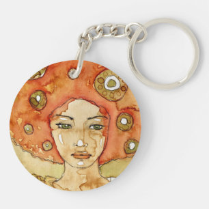 Llavero Retrato de un chica hermoso