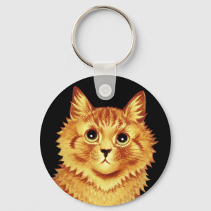 Llavero Retrato de un gato naranja por Louis Wain