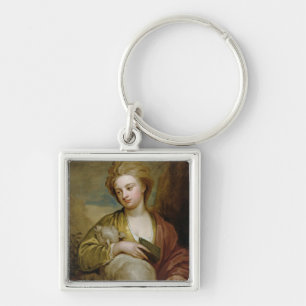 Llavero Retrato de una mujer como St. Inés,