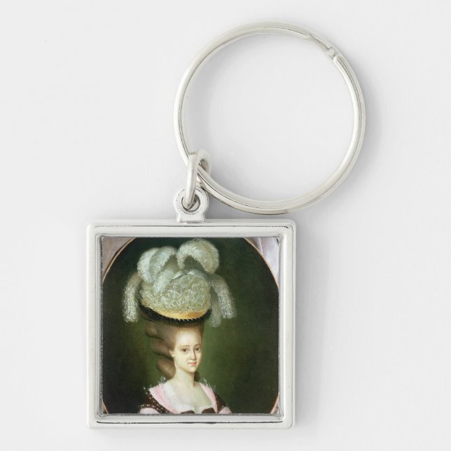 Llavero Retrato de una señora en un gorra (Frente)