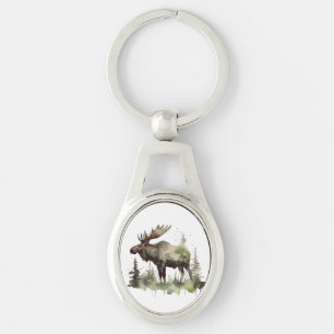 Llavero Retrato de vida silvestre Mossy Moose