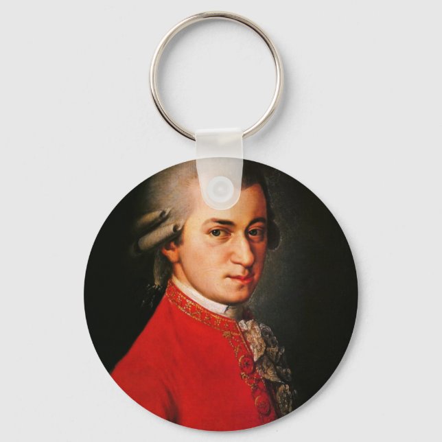 Llavero Retrato de Wolfgang Amadeus Mozart (Anverso)