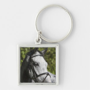 Llavero retrato del caballo blanco 2
