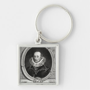 Llavero Retrato del medallón de Pedro de Bourdeille