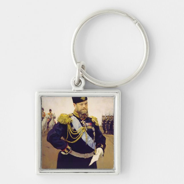 Llavero Retrato del Tsar Alejandro III, 1900 (Frente)