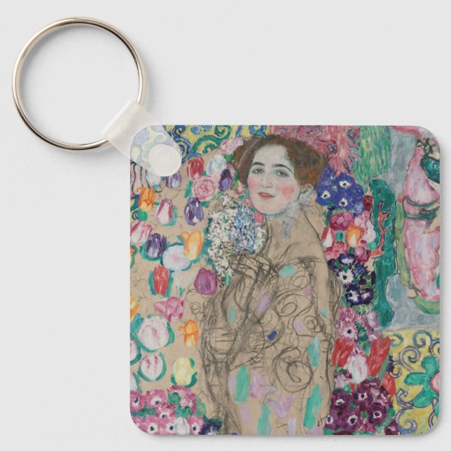 Llavero Retrato póstumo de Ria Munk por Gustav Klimt (Anverso)