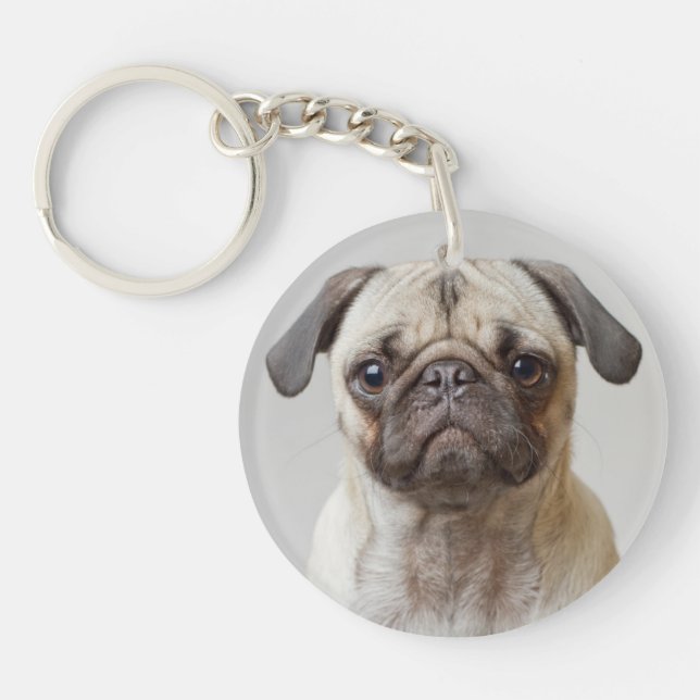 Llavero Retrato Pug (Frente)