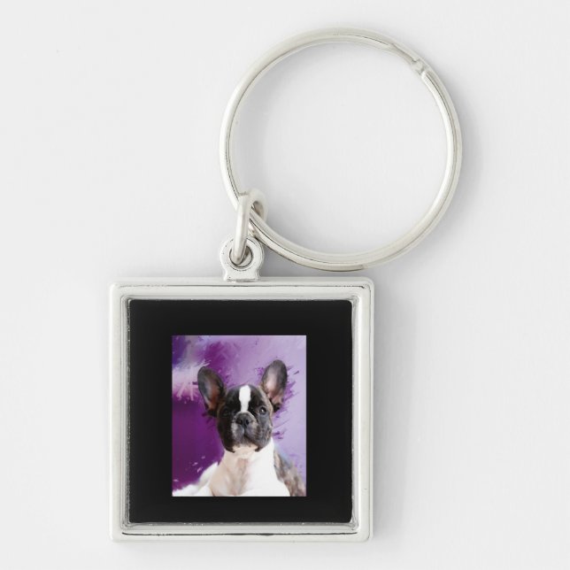 Llavero Retrato Pug Art Cute Pug (Frente)