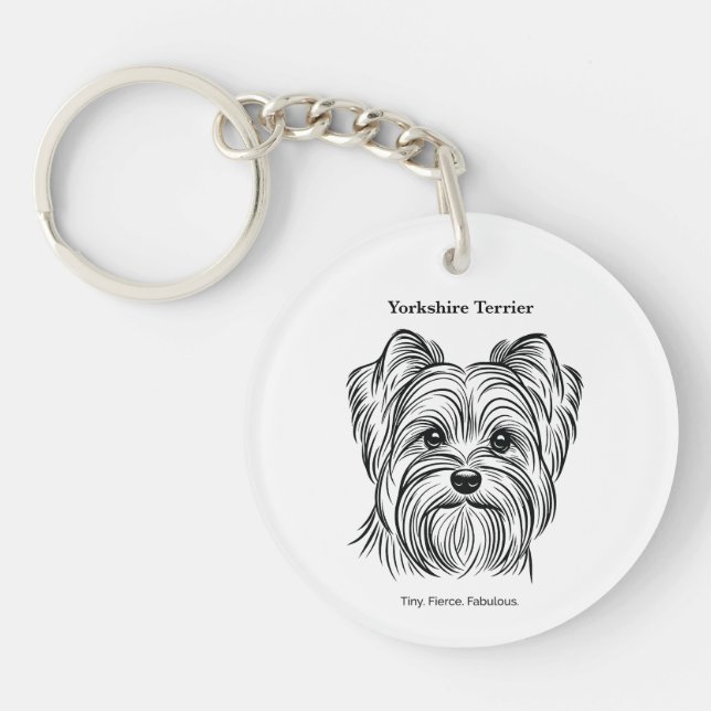 Llavero Retrato Terrier de Yorkshire (Frente)