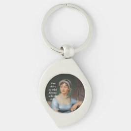 Llavero retrato y cita de Jane Austen