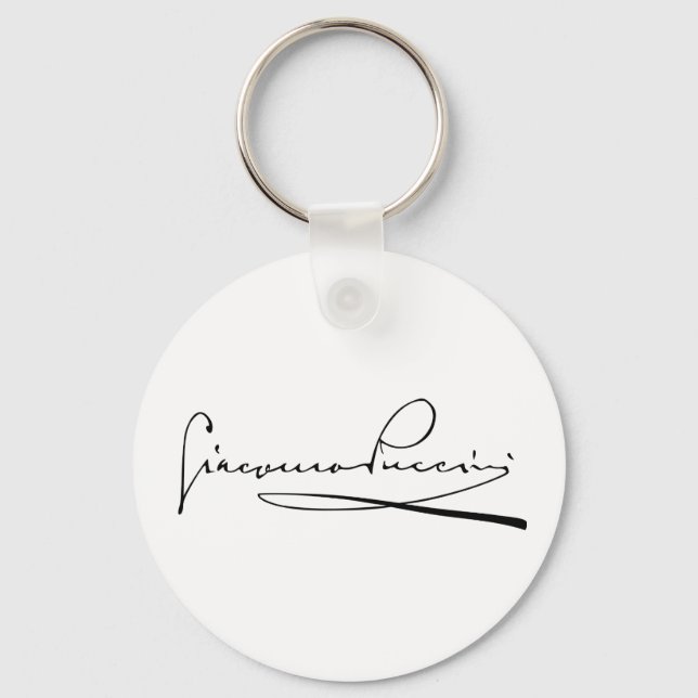 Llavero Retrato y firma de Giacomo Puccini (Anverso)