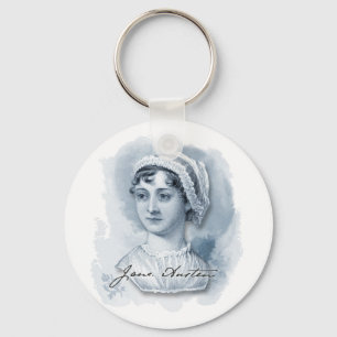 Llavero Retrato y firma de Jane Austen