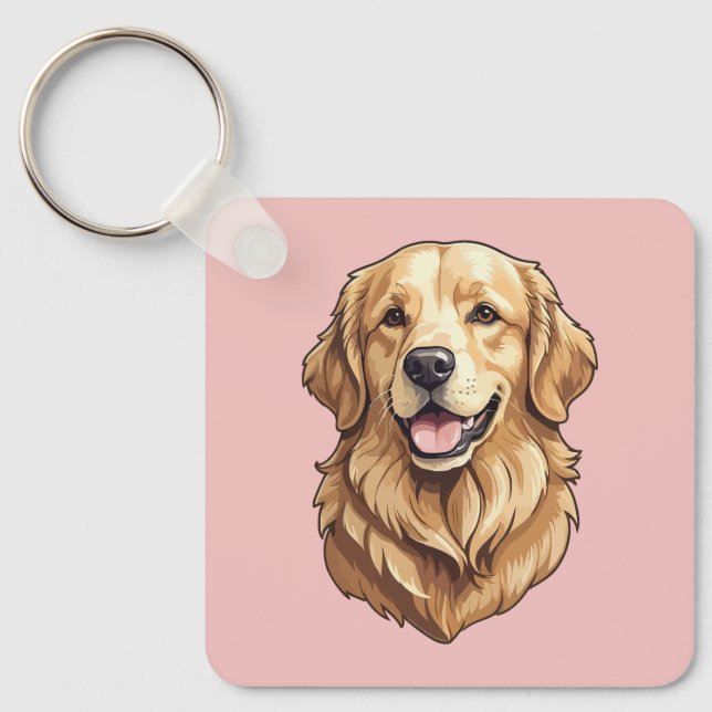 Llavero Retriever de Oro (Anverso)