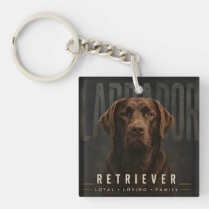 Llavero Retriever Labrador Chocolate Leal Amoroso Familia