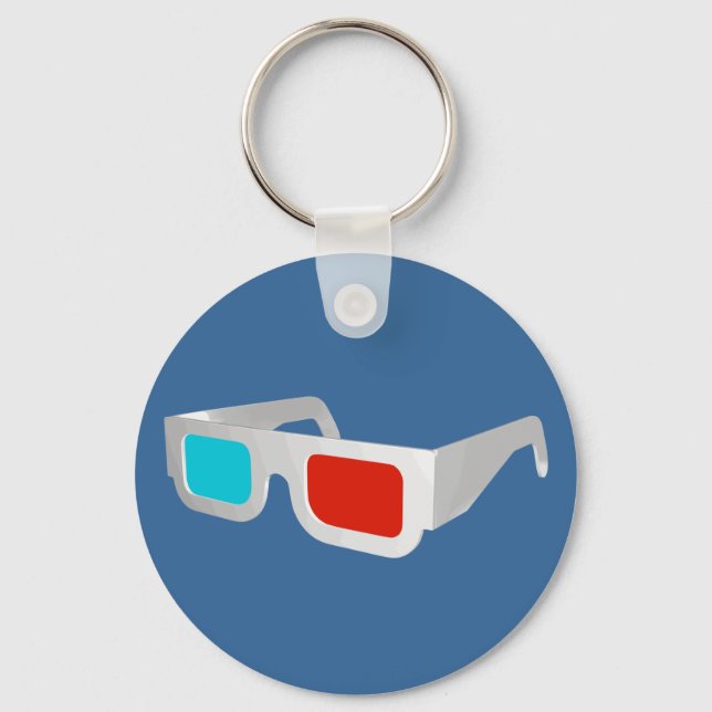 Llavero Retro 3D Glasses Graphic (Anverso)