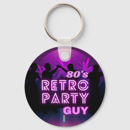 Llavero Retro 80 Disco Dance Fiesta Neon Purple Funky