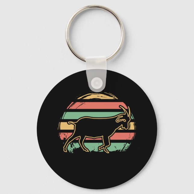 Llavero Retro animal de cabra (Anverso)