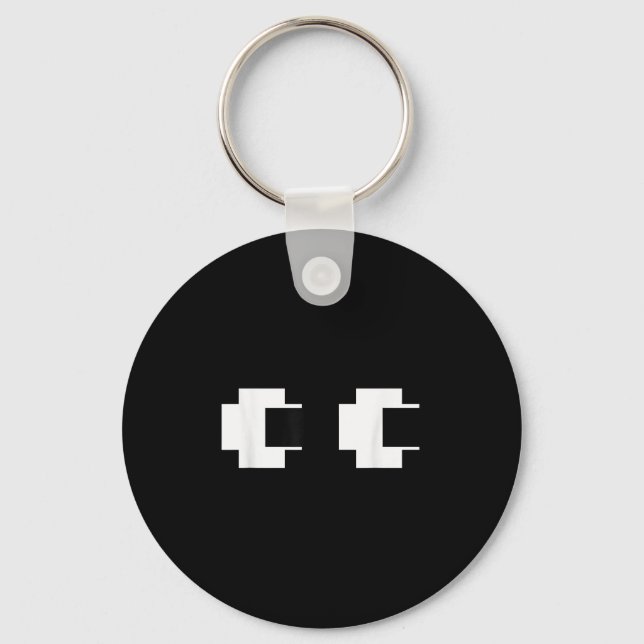 Llavero Retro Arcade Video Game Ghost Eyes Halloween Group (Anverso)