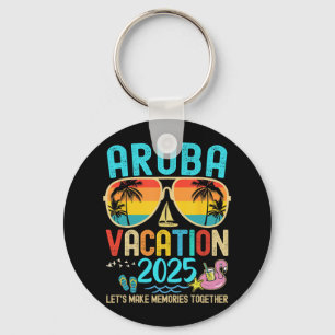 Llavero Retro Aruba Vacation 2025 Familiares amigos coinci