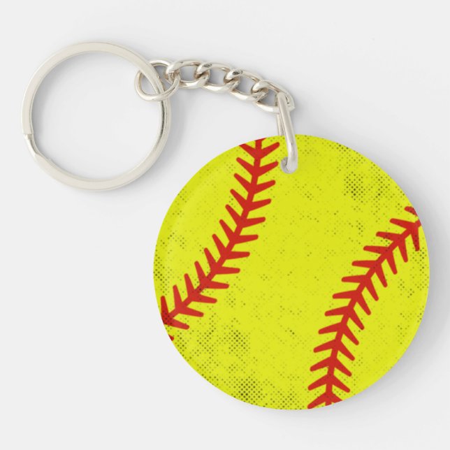 Llavero Retro Athletic Softball Fastpitch Game Day Style (Frente)