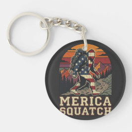 Llavero Retro Bigfoot Sasquatch americano Naturaleza