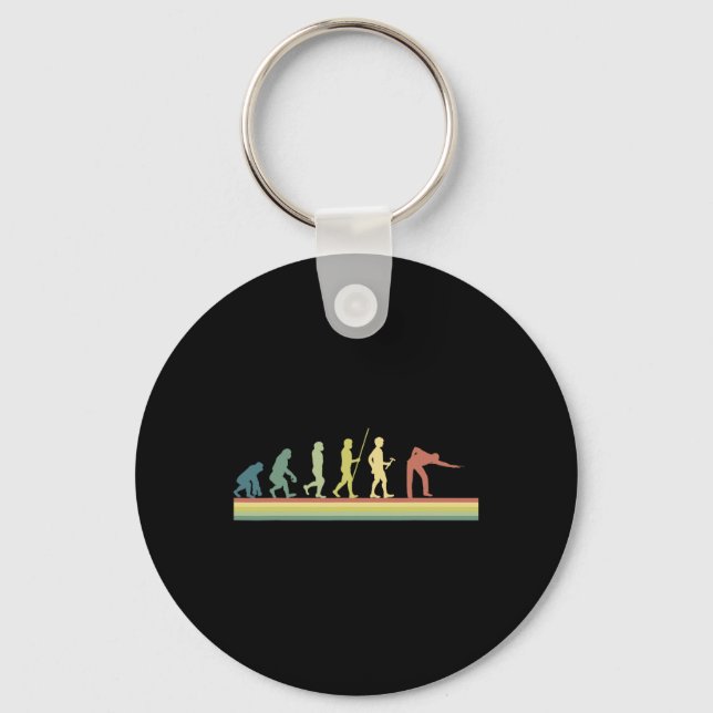 Llavero Retro Billiards Human Evolution Lover Gift Pool Sn (Anverso)