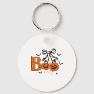 Llavero Retro Boo Fantasma Calabaza cerezas quema a mujer