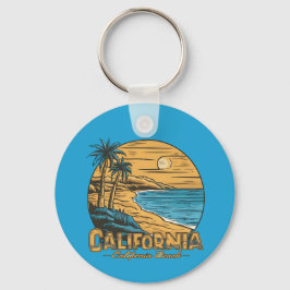 Llavero Retro California Sunset Beach Scene