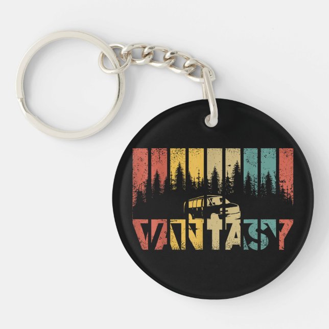 Llavero Retro Camper Van Life - Vanlife de época (Frente)