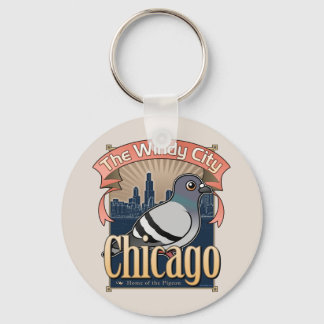 Llavero Retro Chicago Pigeon