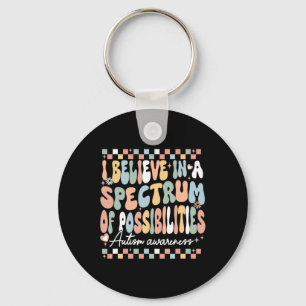 Llavero Retro Creo En Un Espectro De Posibilidades Aut