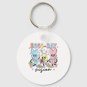 Llavero Retro Cute Bunny Huevos Ray Vision Enfermera Día d