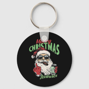Llavero Retro Cute Feliz Navidad Holguras divertidas Santa