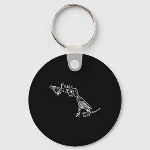 Llavero Retro Cute Skeleton Hand Boop Dog Funny Halloween
