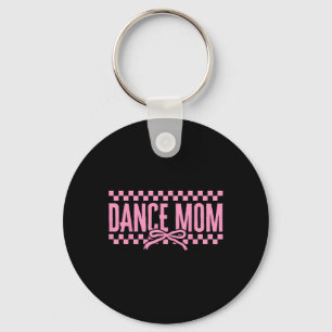 Llavero Retro Dance Mom Coquette Bow Checkdesk Dance Mama