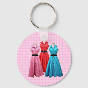 Llavero retro de 1950 vestidos