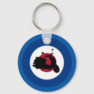 Llavero retro de la silueta de la vespa