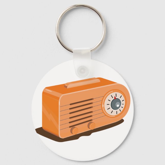 Llavero Retro de radio de transistor vintage (Anverso)
