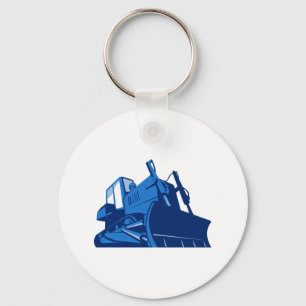 Llavero retro delantero de bulldozer