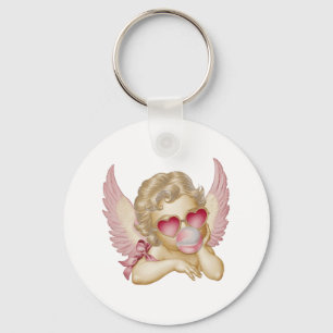 Llavero Retro Día de San Valentín Sol Corazón Cupido Flor