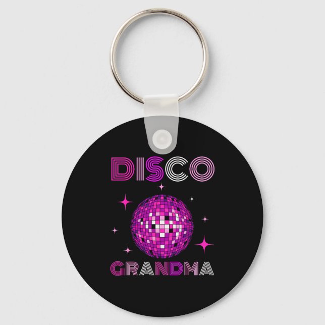 Llavero Retro Disco Grandma 70s 80s Dance Party Mirror Bal (Anverso)